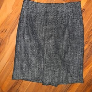 A  black with white Banana Republic lined skirt
